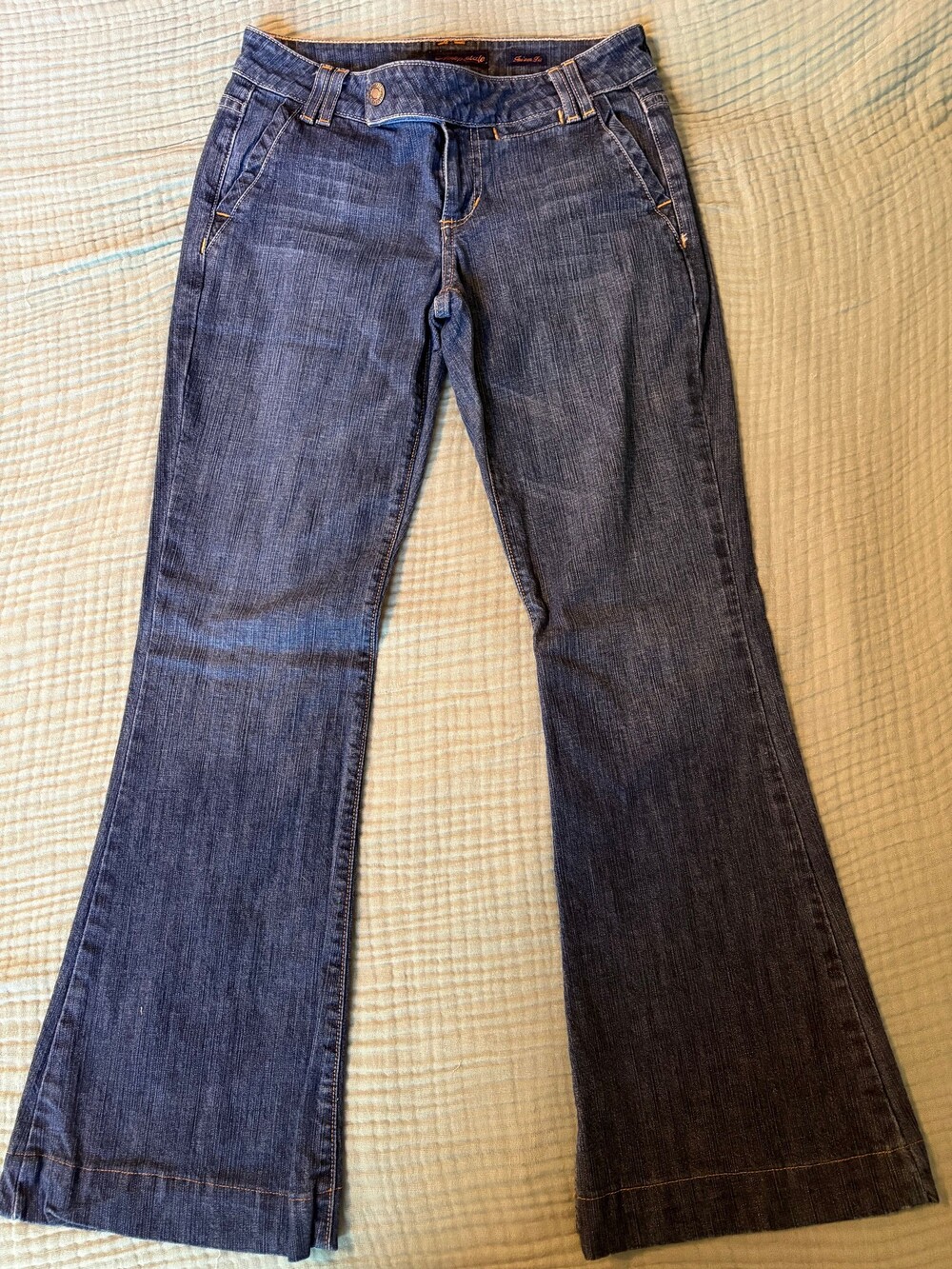 Aeropostale Trouser Fit Low Rise Flare Jeans 1/25 Cotton Spandex